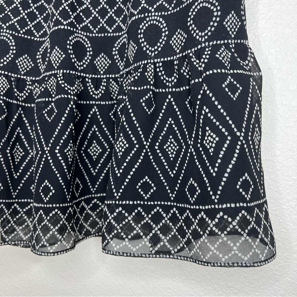 Madewell Caravan Black & White Geometric Printed Flowy Mini Skirt XL NWT - Picture 7 of 14